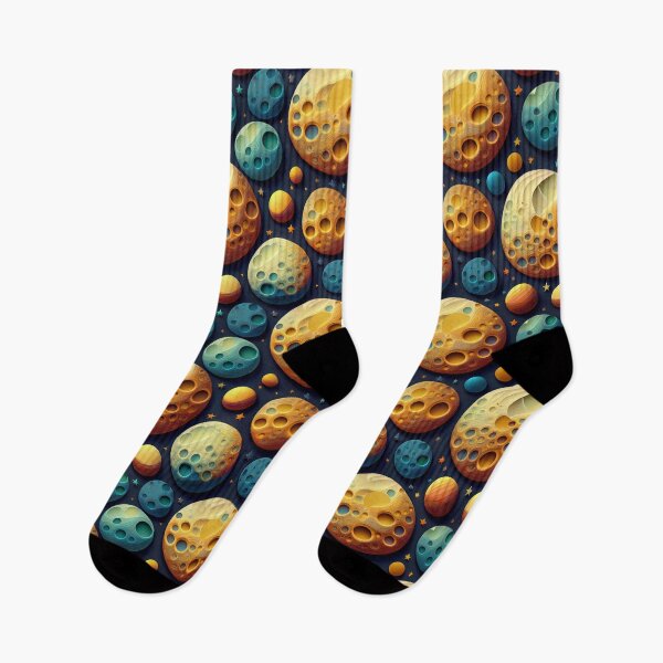 Item preview, Lunar Moon Landscape: A whimsical pattern featuring moons of various shapes and sizes, each with unique craters and textures, creating a dreamy and ethereal atmosphere. designed and sold by Grang Art Artistic Designs.