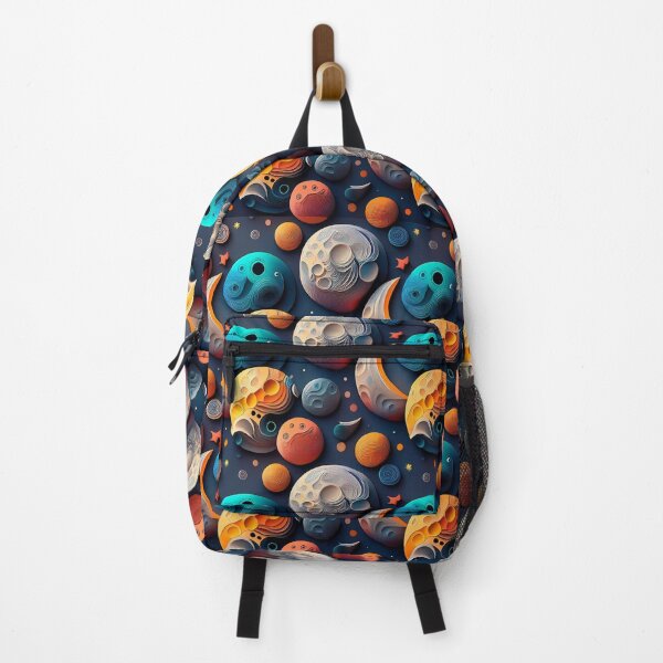 Item preview, Multicoloured Moonlit Dreamscape: A dreamy pattern with moons floating in a surreal landscape, filled with fantastical magical objects. designed and sold by Grang Art Artistic Designs.