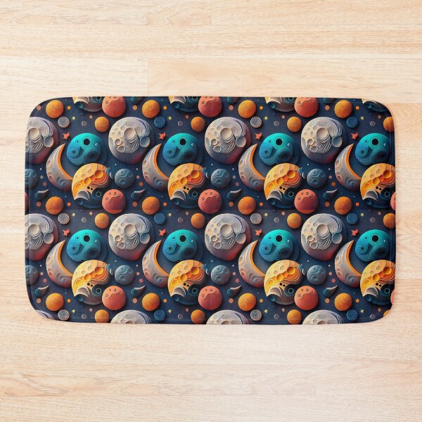Item preview, Multicoloured Moonlit Dreamscape: A dreamy pattern with moons floating in a surreal landscape, filled with fantastical magical objects. designed and sold by Grang Art Artistic Designs.