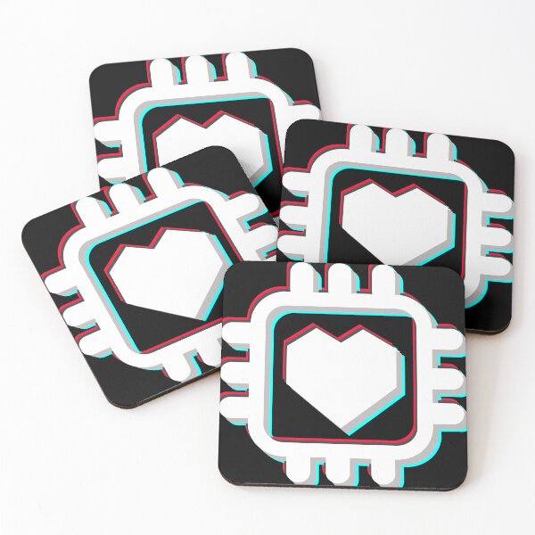 Item preview, Computer Heart glitch white black designed and sold by Warrioll.