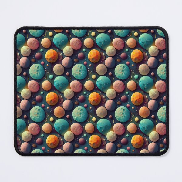 Item preview, Cosmic Magic: A whimsical pattern featuring moons of various shapes and sizes, each with unique craters and textures, creating a dreamy and ethereal atmosphere. designed and sold by Grang Art Artistic Designs.