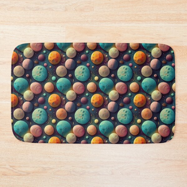 Item preview, Cosmic Magic: A whimsical pattern featuring moons of various shapes and sizes, each with unique craters and textures, creating a dreamy and ethereal atmosphere. designed and sold by Grang Art Artistic Designs.