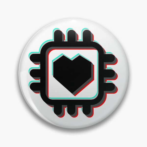 Item preview, Computer Heart glitch black white designed and sold by Warrioll.