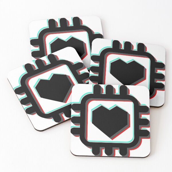 Item preview, Computer Heart glitch black white designed and sold by Warrioll.