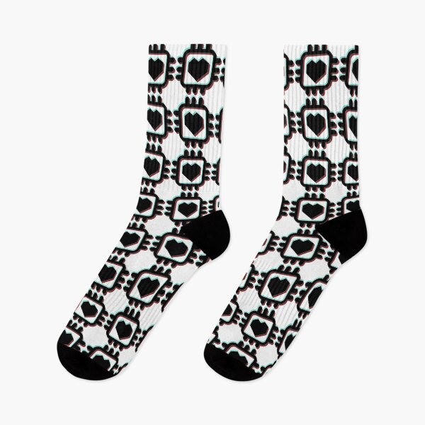 Item preview, Computer Heart glitch black white designed and sold by Warrioll.
