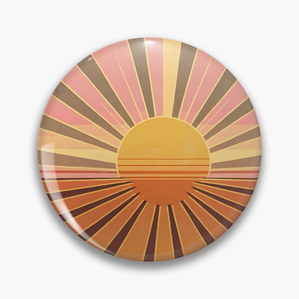 Aperçu de l'œuvre Retro Sunburst Minimalist Wall Art – Warm and Optimistic Mid-Century Style créée et vendue par PrintableByZaah.