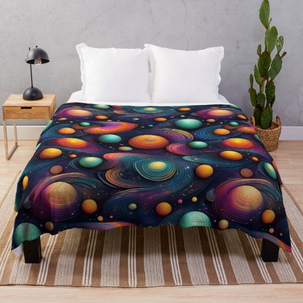 Item preview, Planet Parade: A playful pattern with planets swirling across the sky, each one unique and full of character. designed and sold by Grang Art Artistic Designs.