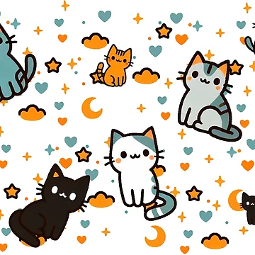 Artwork thumbnail, Pattern cats by Rudynhu