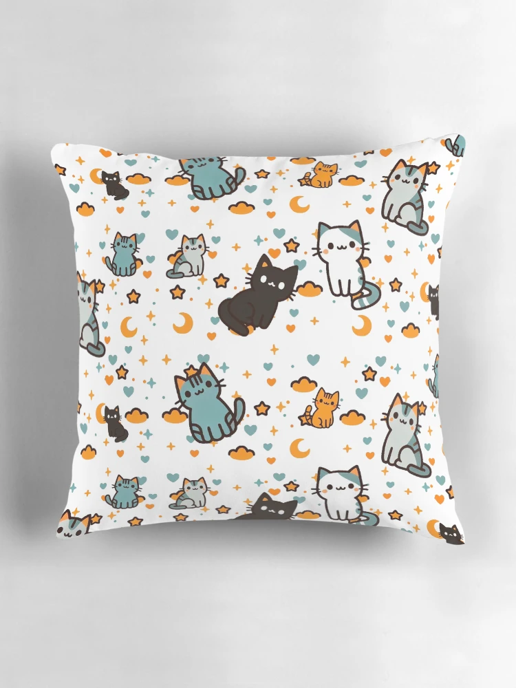 Thumbnail 3 of 4, Pillow, Pattern cats designed and sold by Rudynhu.