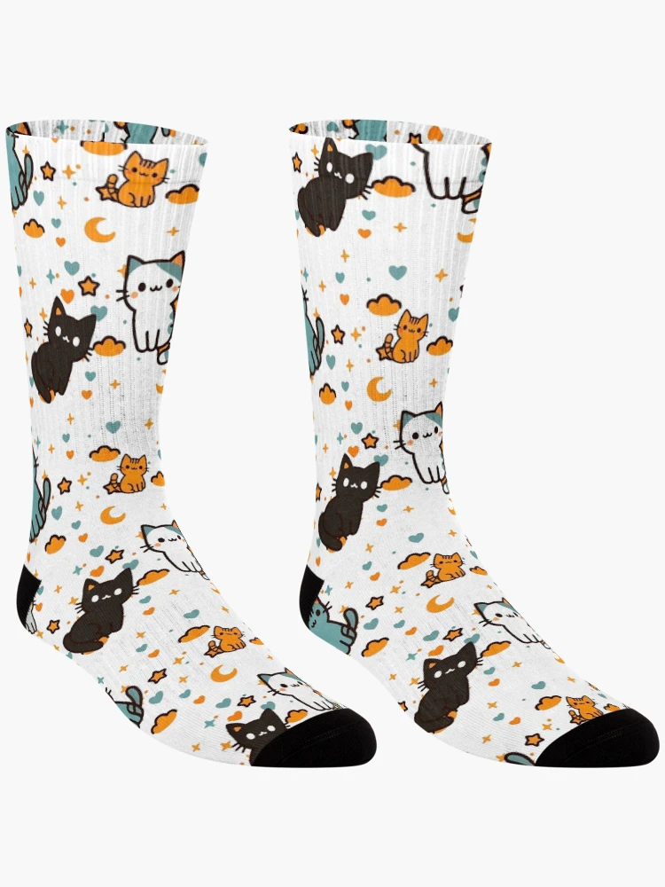 Thumbnail 3 of 5, Socks, Pattern cats  designed and sold by Rudynhu.