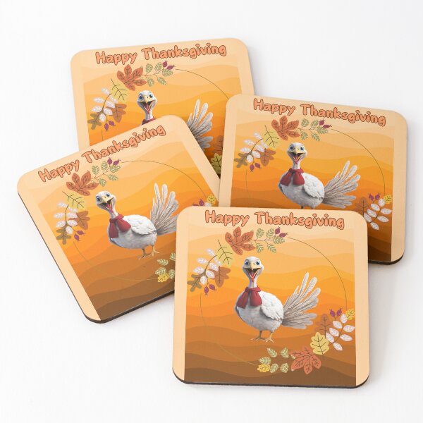 Item preview, Happy Thanksgiving - Happy turkey in autumn colors designed and sold by ColorfulVertigo.