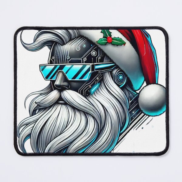 Item preview, Futuristic Cyber Santa with Tech Vibes designed and sold by AIARTIST1.