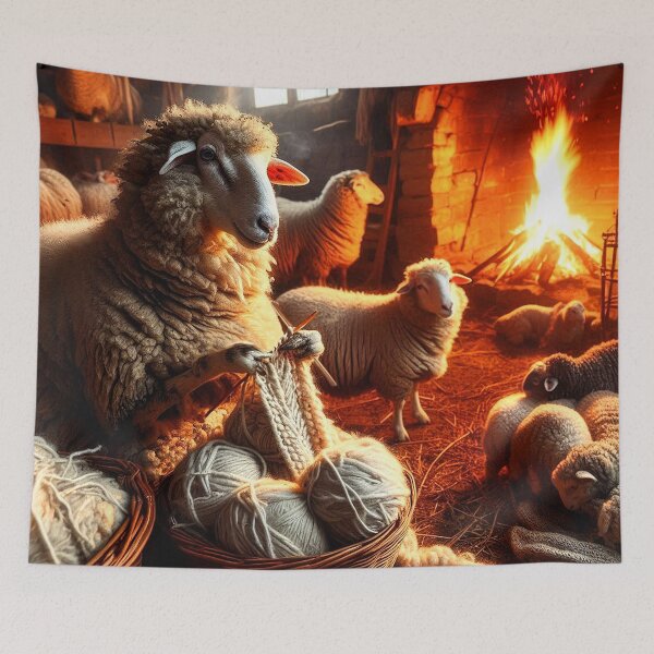 Item preview, Sheep that knits its own wool designed and sold by humultinitee.