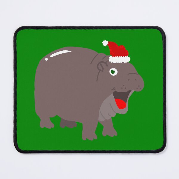 Item preview, cute santa hippo christmas hippopotamus designed and sold by Gossip Rag.