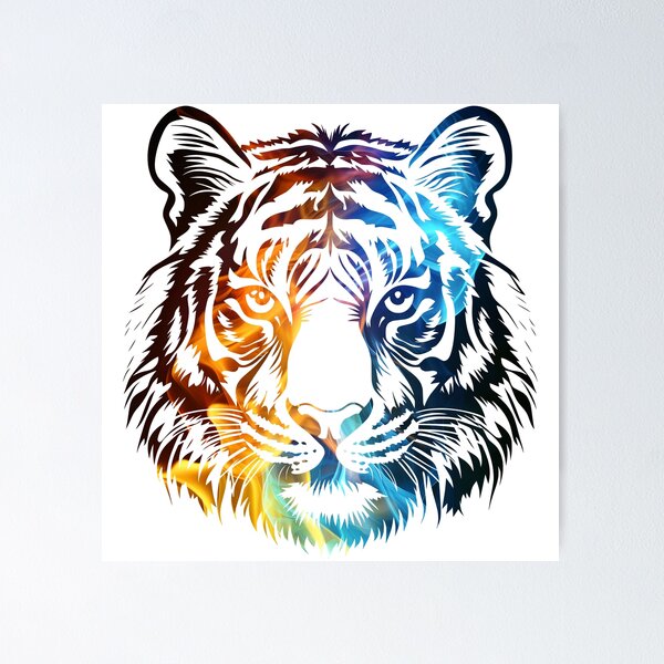 Item preview, Colorful Tiger Face designed and sold by YUI Works.