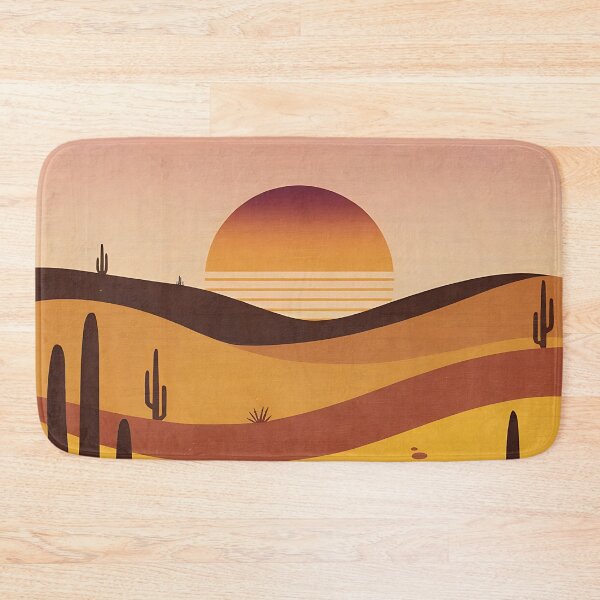 Item preview, Desert Sunset Minimalist Art – ’70s-Inspired Southwest Landscape designed and sold by PrintableByZaah.