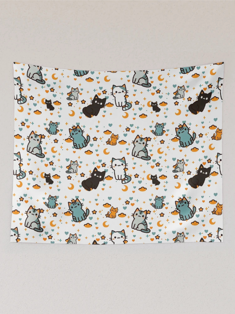 Thumbnail 2 of 3, Tapestry, Pattern cats designed and sold by Rudynhu.