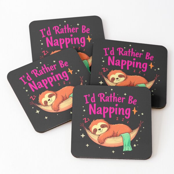 Item preview, I'd Rather Be Napping Cute Sloth Quote designed and sold by TheArtOfPat.