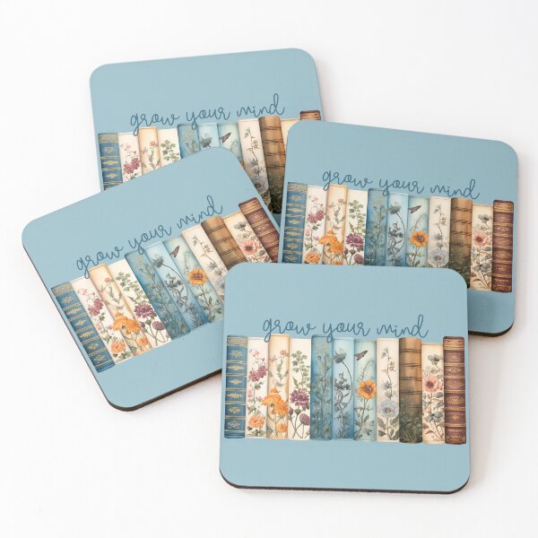 Item preview, grow your mind with books designed and sold by HematiteDesign.