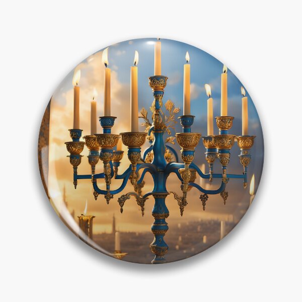 Item preview, Hanukkah Sameach Festival Of Lights Candle Illustration designed and sold by debbiedwarika.