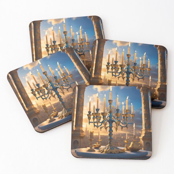 Item preview, Hanukkah Sameach Festival Of Lights Candle Illustration designed and sold by debbiedwarika.