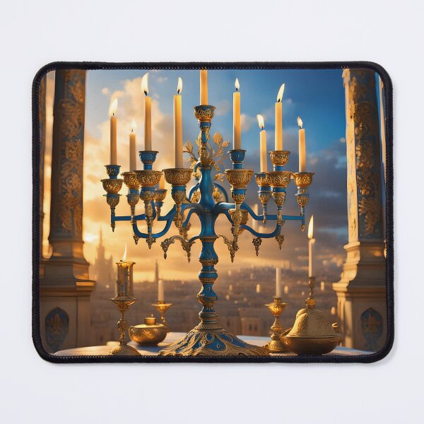 Item preview, Hanukkah Sameach Festival Of Lights Candle Illustration designed and sold by debbiedwarika.