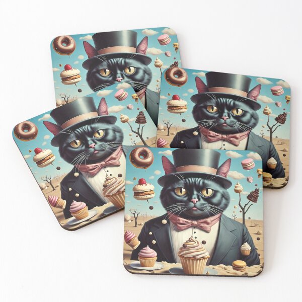 Item preview, Yet Another Dali-Inspired Dessert Desert Cat designed and sold by vwcallais.