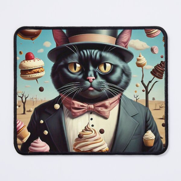 Item preview, Yet Another Dali-Inspired Dessert Desert Cat designed and sold by vwcallais.