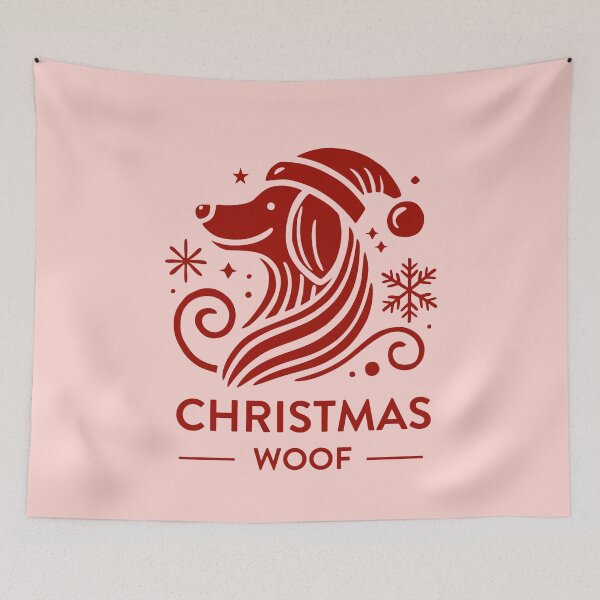 Item preview, Christmas Woof: Festive Dog Designs, Unique designed and sold by villacreativa.