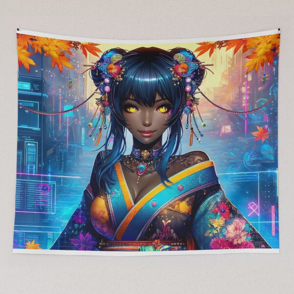 Item preview, Twilight of the Neon Blossoms designed and sold by The Journey Ain't Mid.