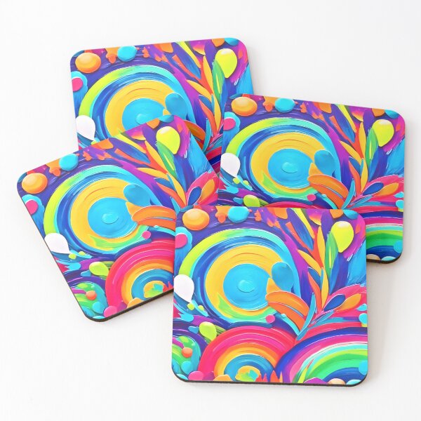 Item preview, Colorful Abstract Circles Painting designed and sold by Health And Fitness Posts e-Store.