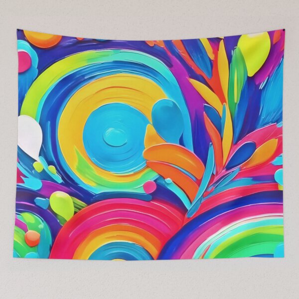 Item preview, Colorful Abstract Circles Painting designed and sold by Health And Fitness Posts e-Store.