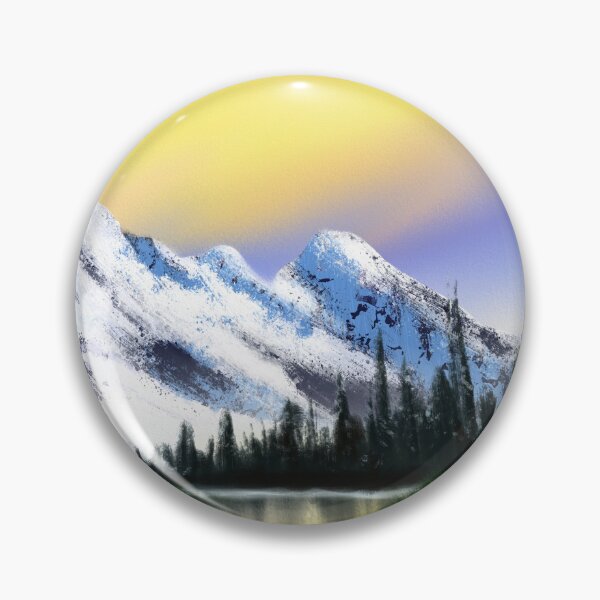 Item preview, Nature river, snow capped mountains digital oil panting designed and sold by AshsPixels.