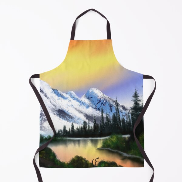 Item preview, Nature river, snow capped mountains digital oil panting designed and sold by AshsPixels.