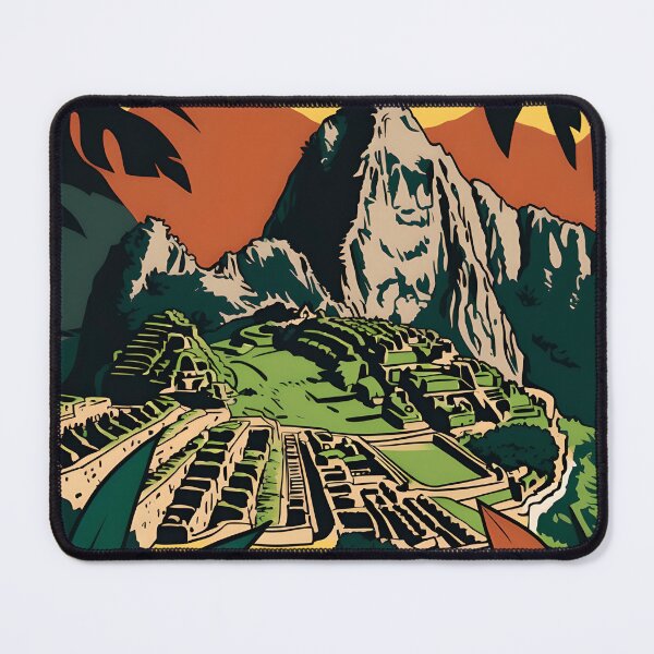 Item preview, Machu Picchu Jungle Adventure | Retro Travel Poster designed and sold by Artineer.