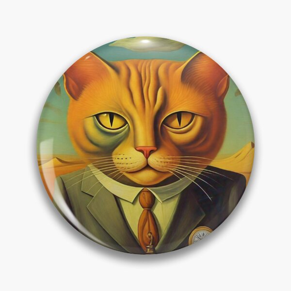 Item preview, Kibble-Eating Dali-Inspired Orange Cat designed and sold by vwcallais.