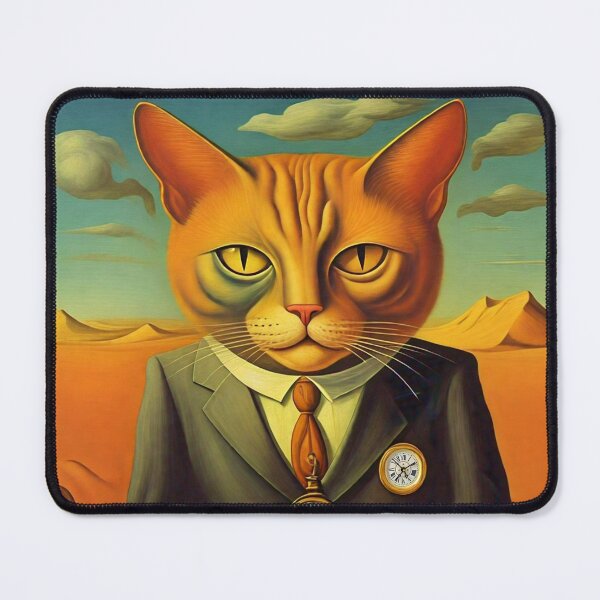 Item preview, Kibble-Eating Dali-Inspired Orange Cat designed and sold by vwcallais.