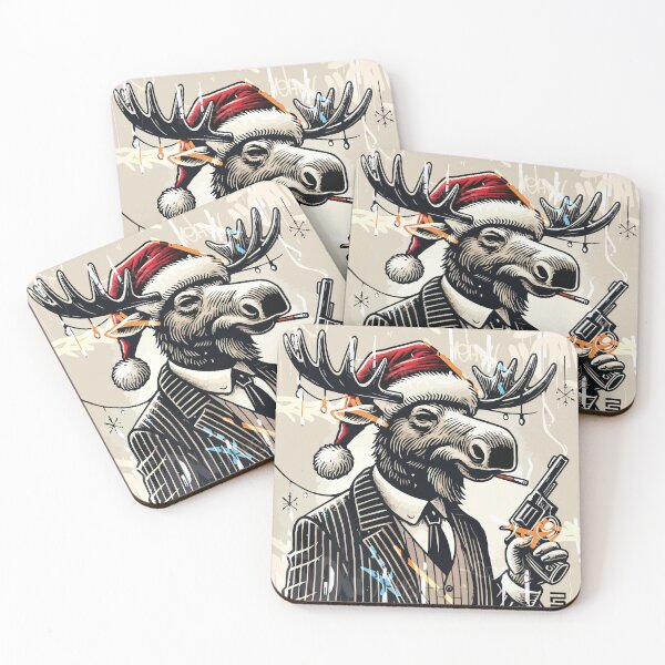 Item preview, christmas moose designed and sold by PixelStyleShop.