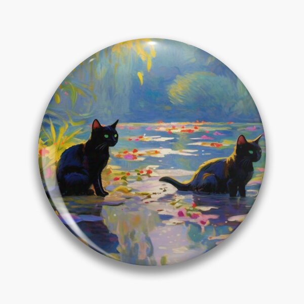 Item preview, Monet-Inspired Black Kittens designed and sold by vwcallais.