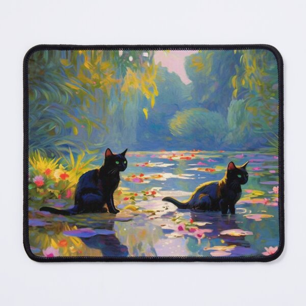 Item preview, Monet-Inspired Black Kittens designed and sold by vwcallais.