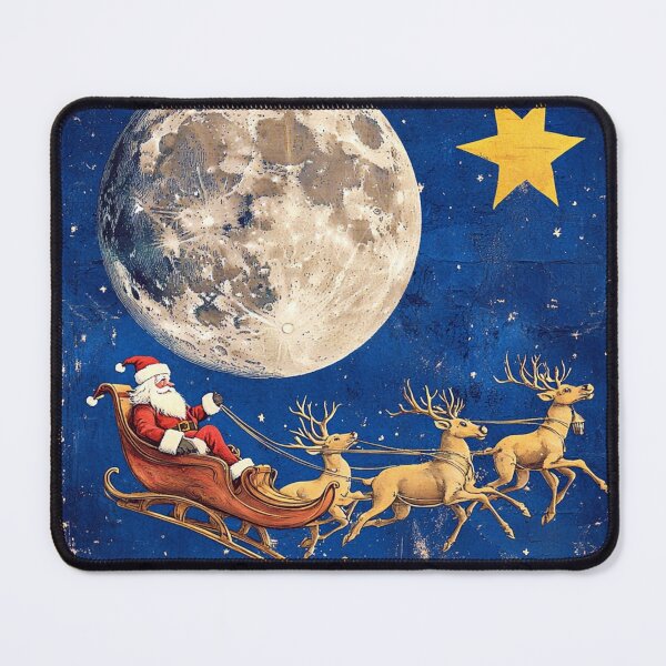 Item preview, Papá Noel vintage en trineo con renos designed and sold by SB Design.