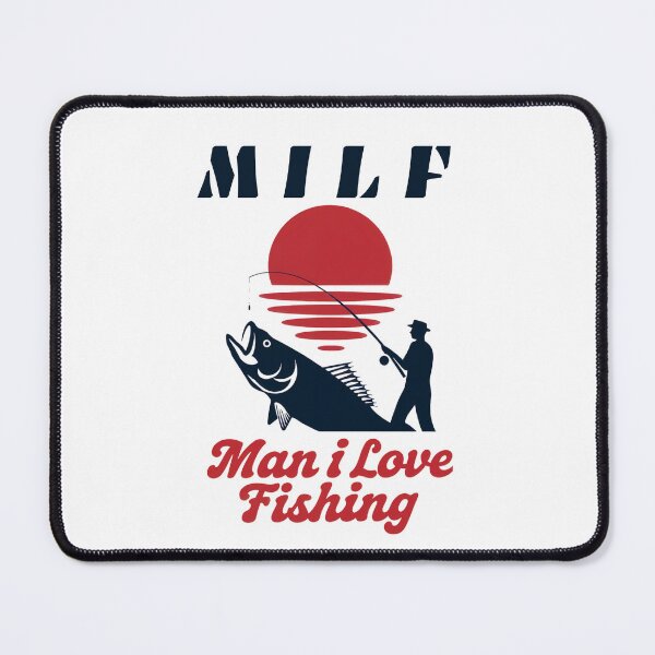 Item preview, MILF Man I Love Fishing Retro Anglers Gift designed and sold by Anniko Art Studio.