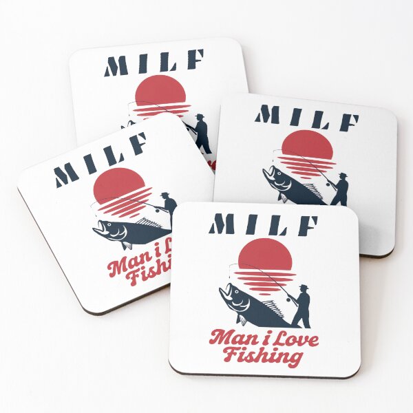 Item preview, MILF Man I Love Fishing Retro Anglers Gift  designed and sold by Anniko Art Studio.