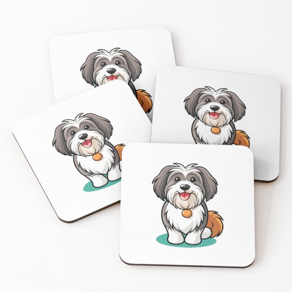Item preview, Cheerful Tibetan Terrier Portrait Artwork Print designed and sold by iwcus.