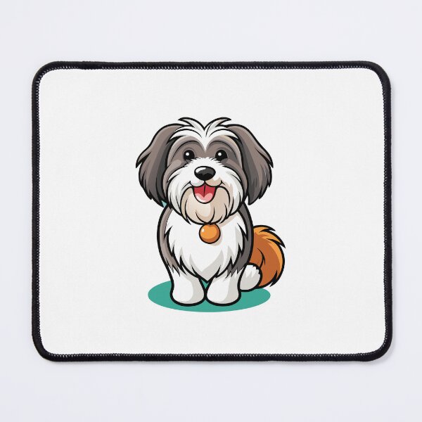 Item preview, Cheerful Tibetan Terrier Portrait Artwork Print designed and sold by iwcus.