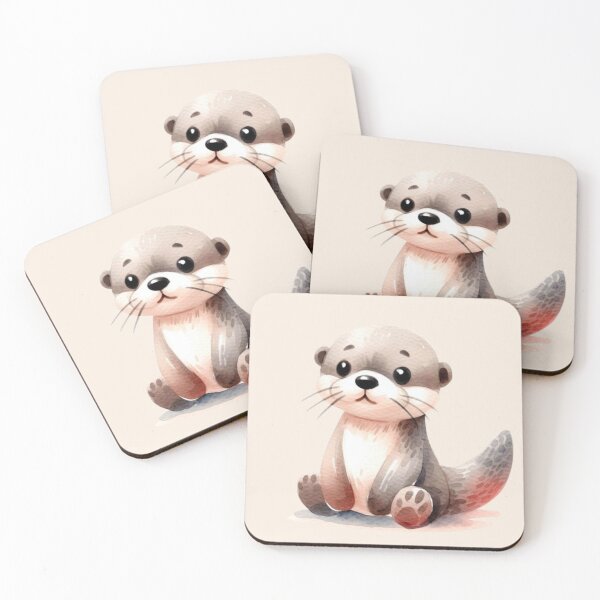 Item preview, Otter watercolor  designed and sold by DaintyDooodles.