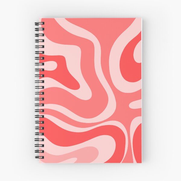Item preview, Retro Modern Liquid Swirl Abstract Pattern in Coral Pink designed and sold by kierkegaard.