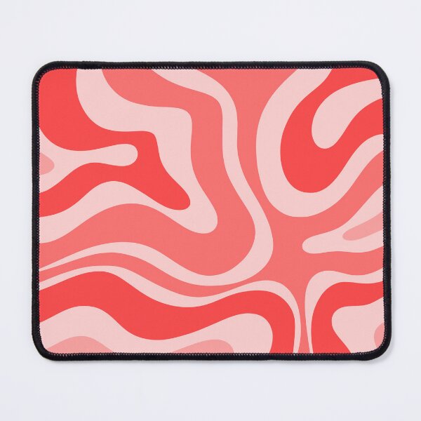 Item preview, Retro Modern Liquid Swirl Abstract Pattern in Coral Pink designed and sold by kierkegaard.