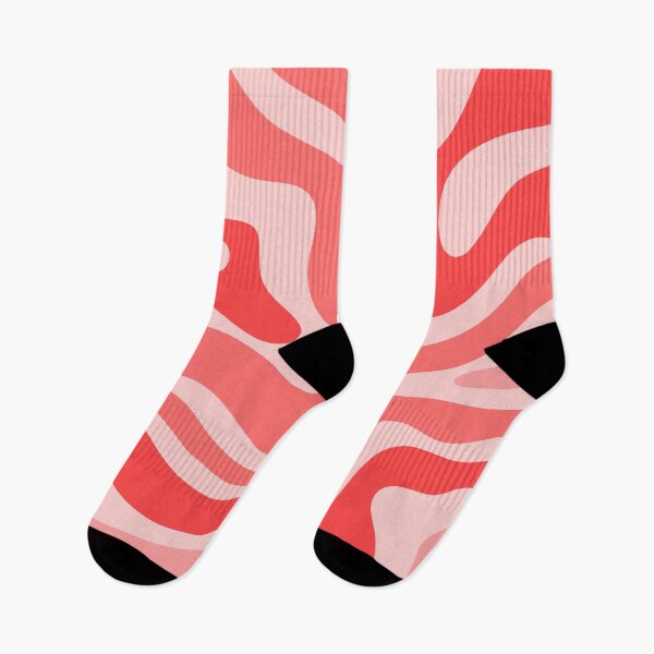 Item preview, Retro Modern Liquid Swirl Abstract Pattern in Coral Pink designed and sold by kierkegaard.