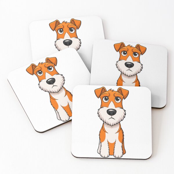 Item preview, Wire Fox Terrier Pursuing Squirrel Puppy Artwork designed and sold by iwcus.